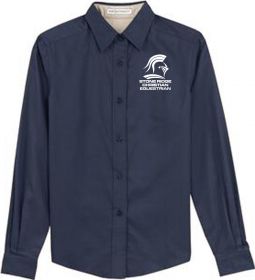 Ladies Long Sleeve Shirt, Navy